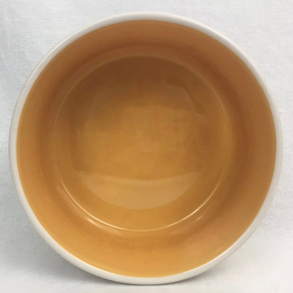 Rae Dunn Large Dog Dish Chow Down Pet Bowl Orange Interior 6” New RARE COLOR - Picture 13 of 14